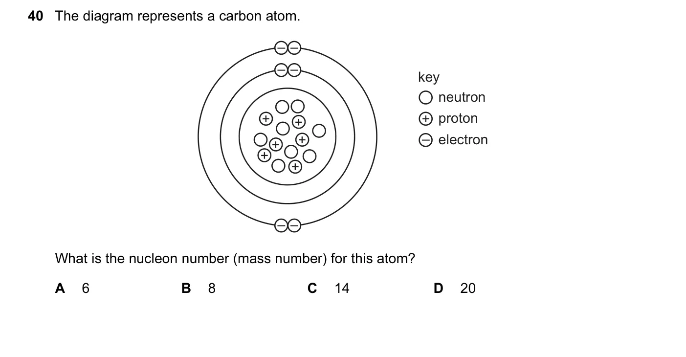 Question 40, June 2013, 0625 Paper 11