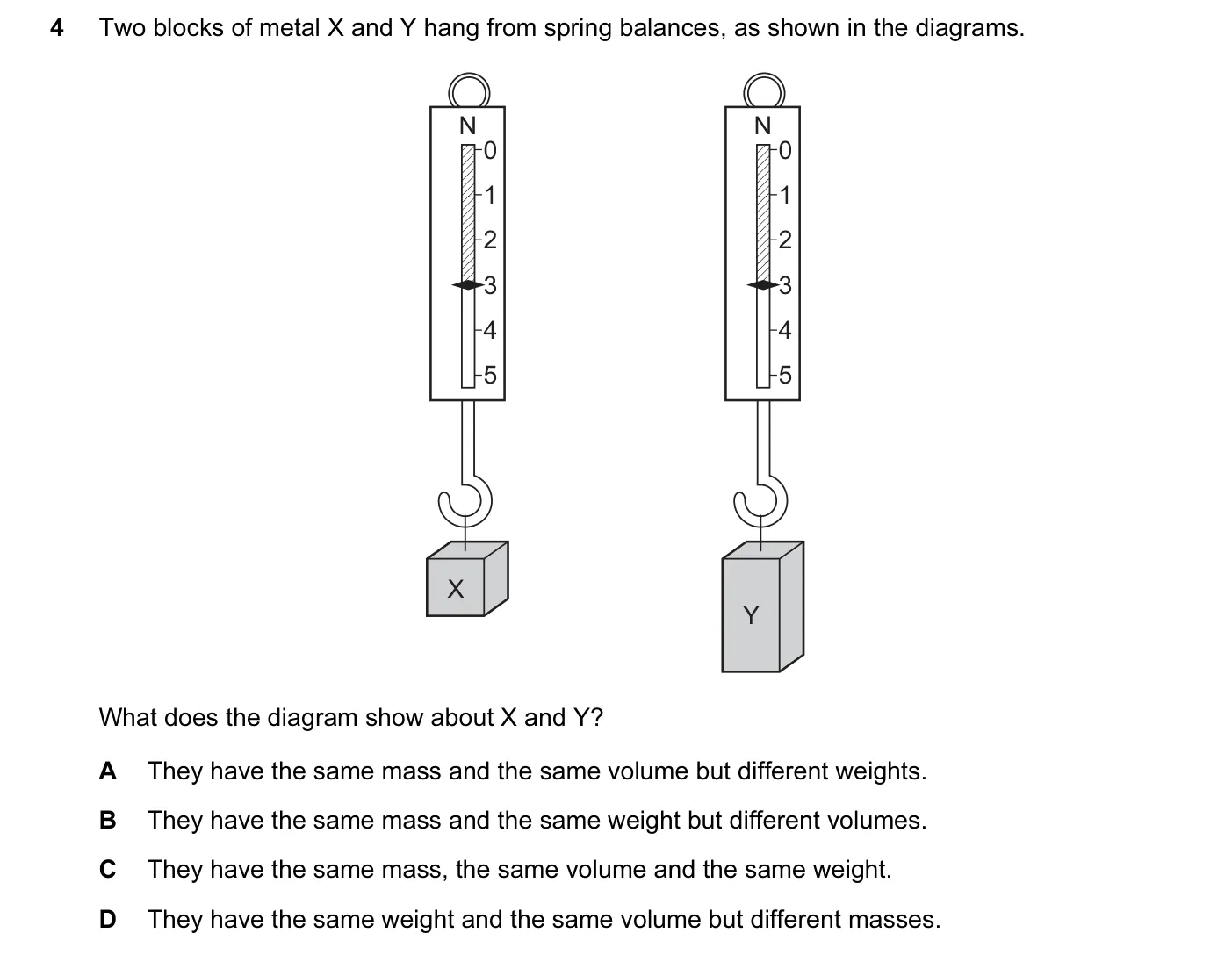 Question 4, June 2013, 0625 Paper 12