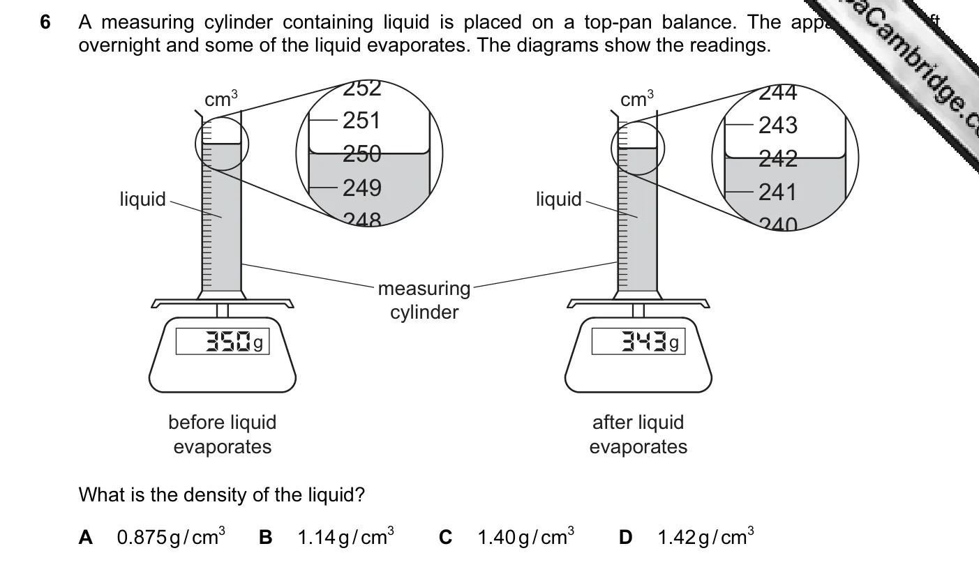 Question 6, June 2013, 0625 Paper 12