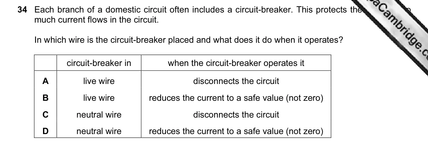 Question 34, June 2013, 0625 Paper 12
