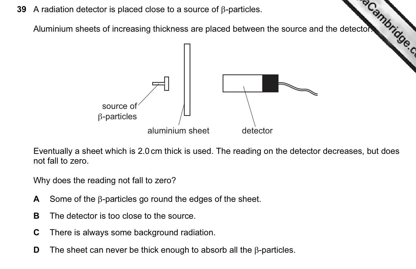 Question 39, June 2013, 0625 Paper 12