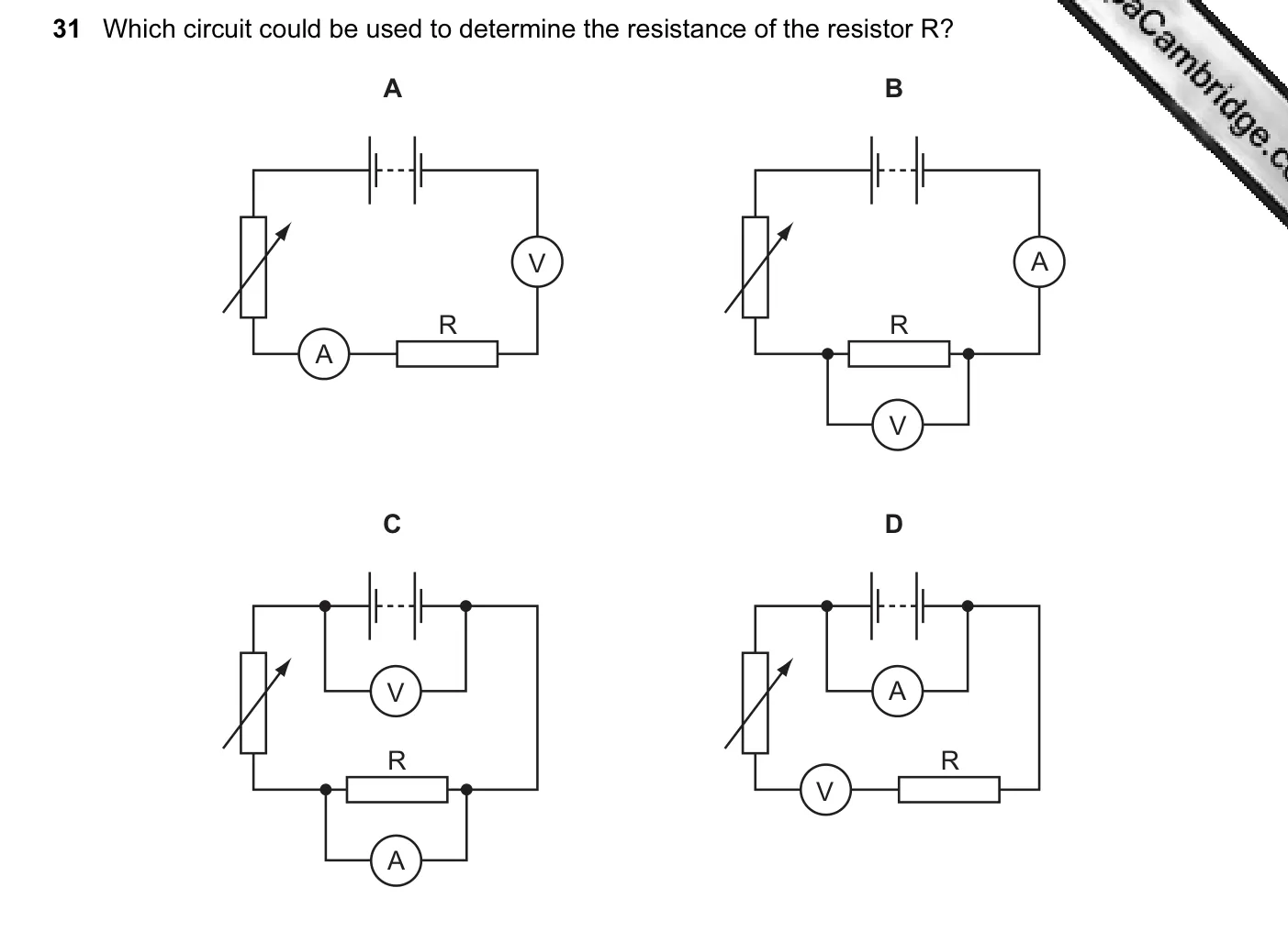 Question 31, June 2013, 0625 Paper 13