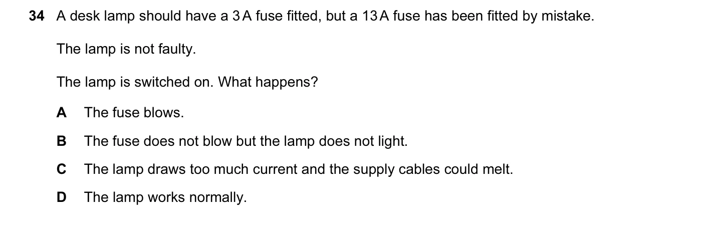 Question 34, June 2013, 0625 Paper 13
