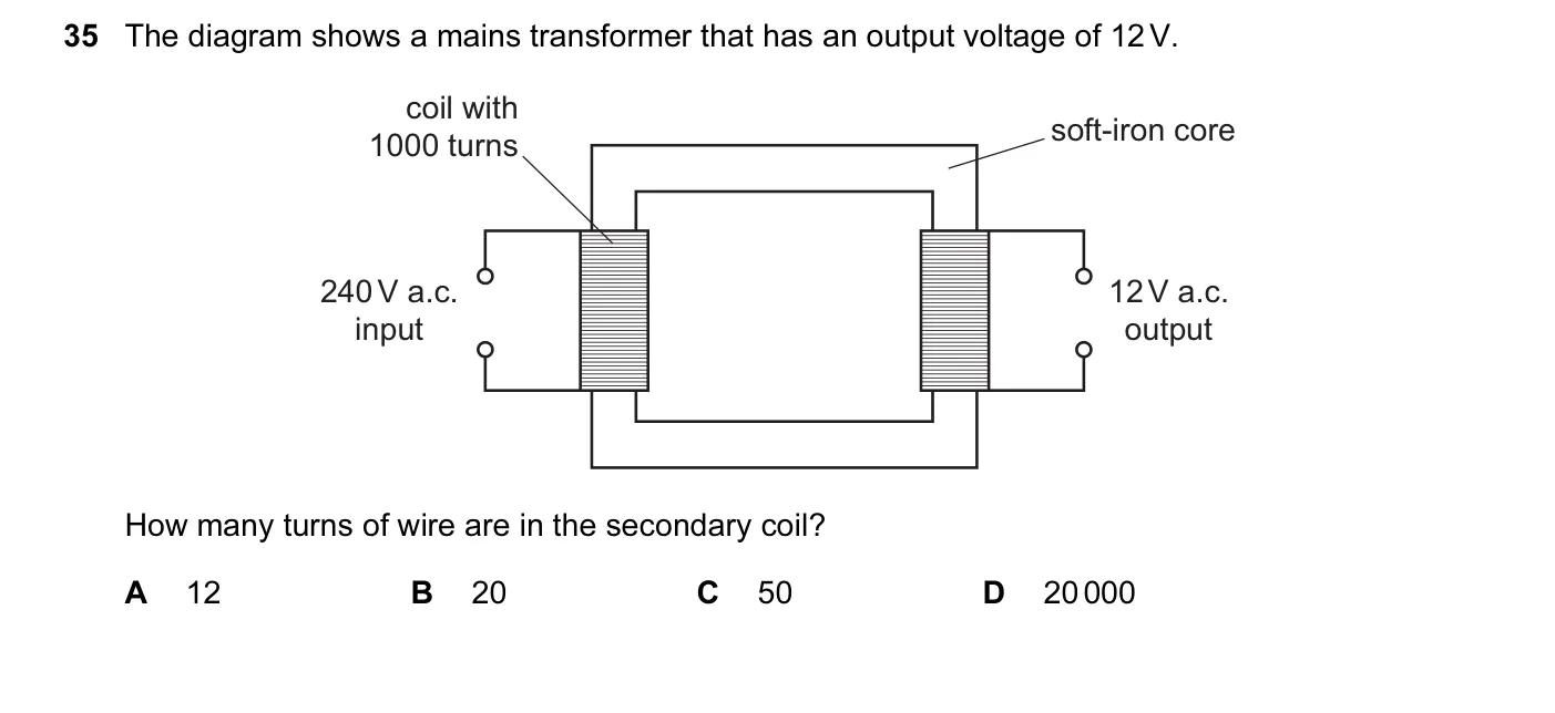 Question 35, June 2013, 0625 Paper 13