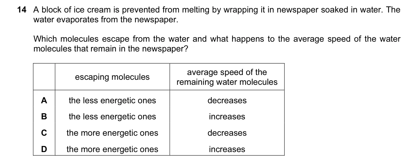 Question 14, November 2013, 0625 Paper 11