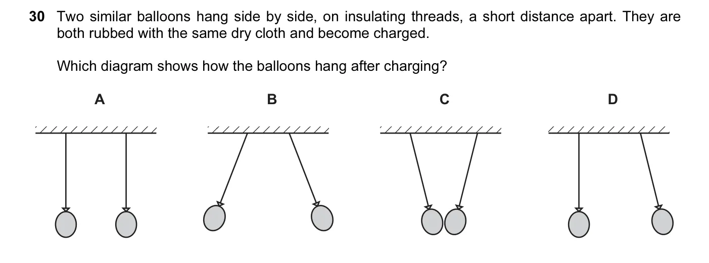 Question 30, November 2013, 0625 Paper 11