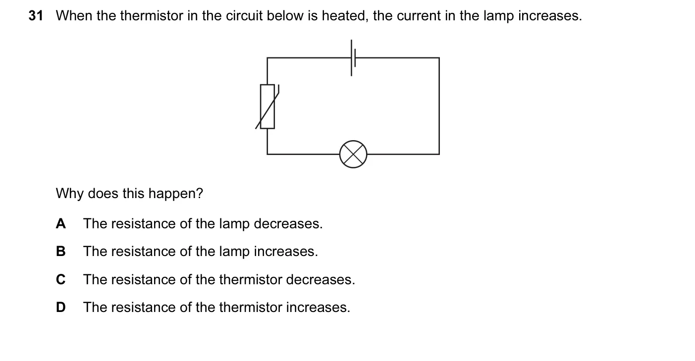 Question 31, November 2013, 0625 Paper 11