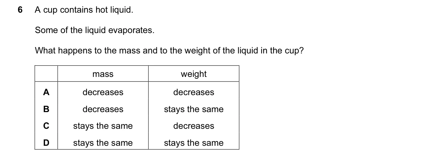 Question 6, November 2013, 0625 Paper 12