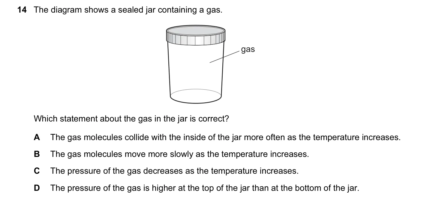Question 14, November 2013, 0625 Paper 12