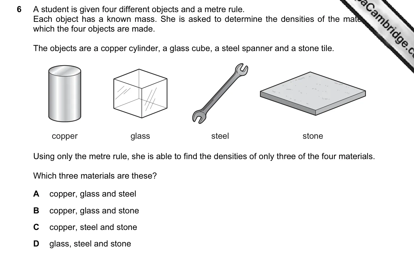 Question 6, November 2013, 0625 Paper 13