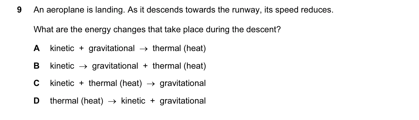 Question 9, November 2013, 0625 Paper 13