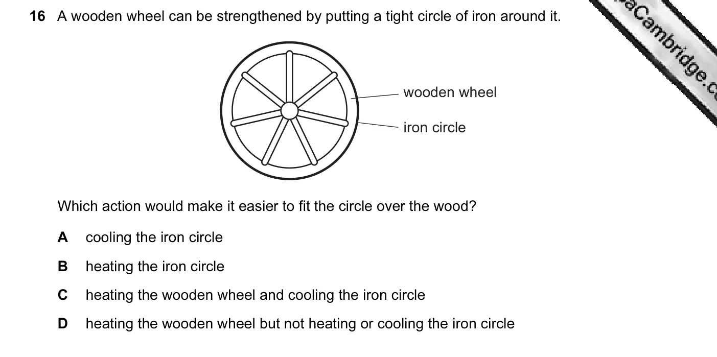 Question 16, November 2013, 0625 Paper 13