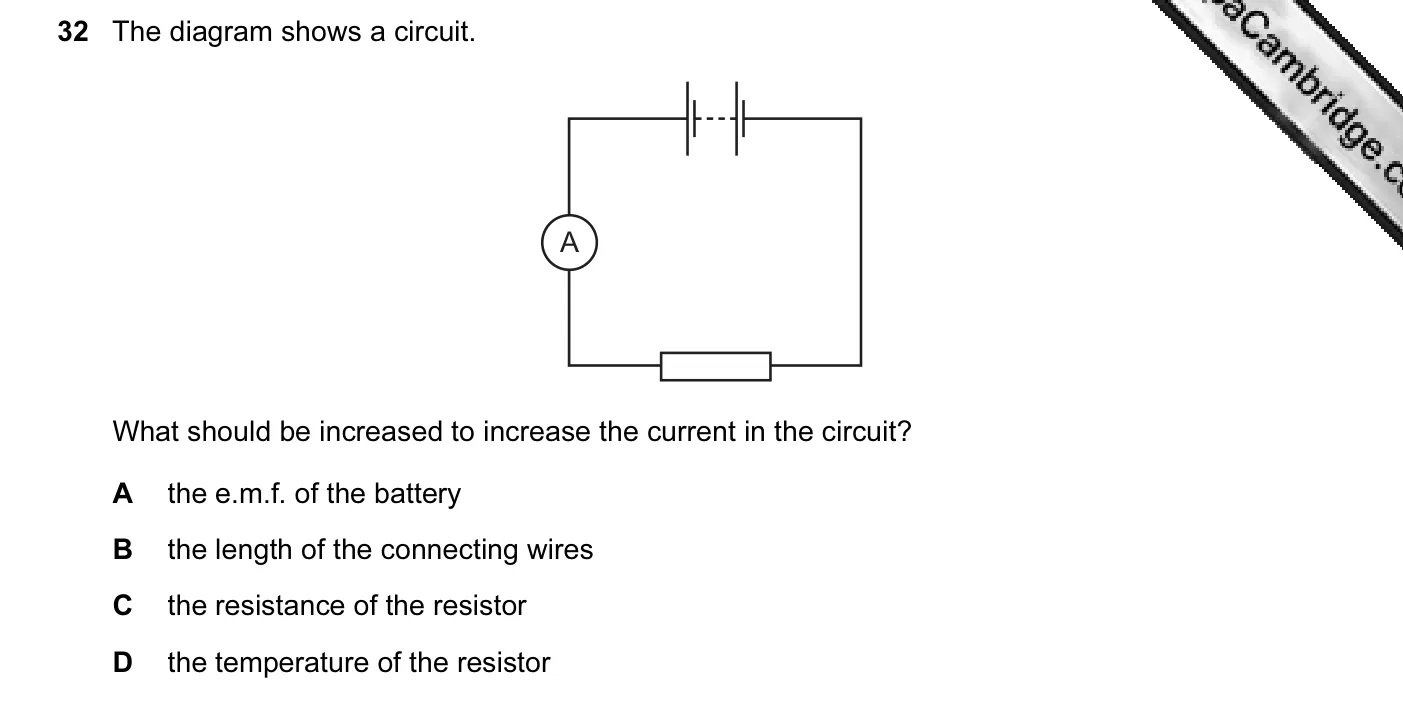 Question 32, November 2013, 0625 Paper 13
