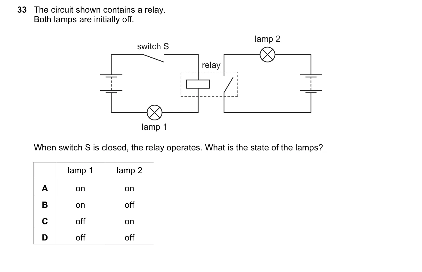 Question 33, November 2013, 0625 Paper 13