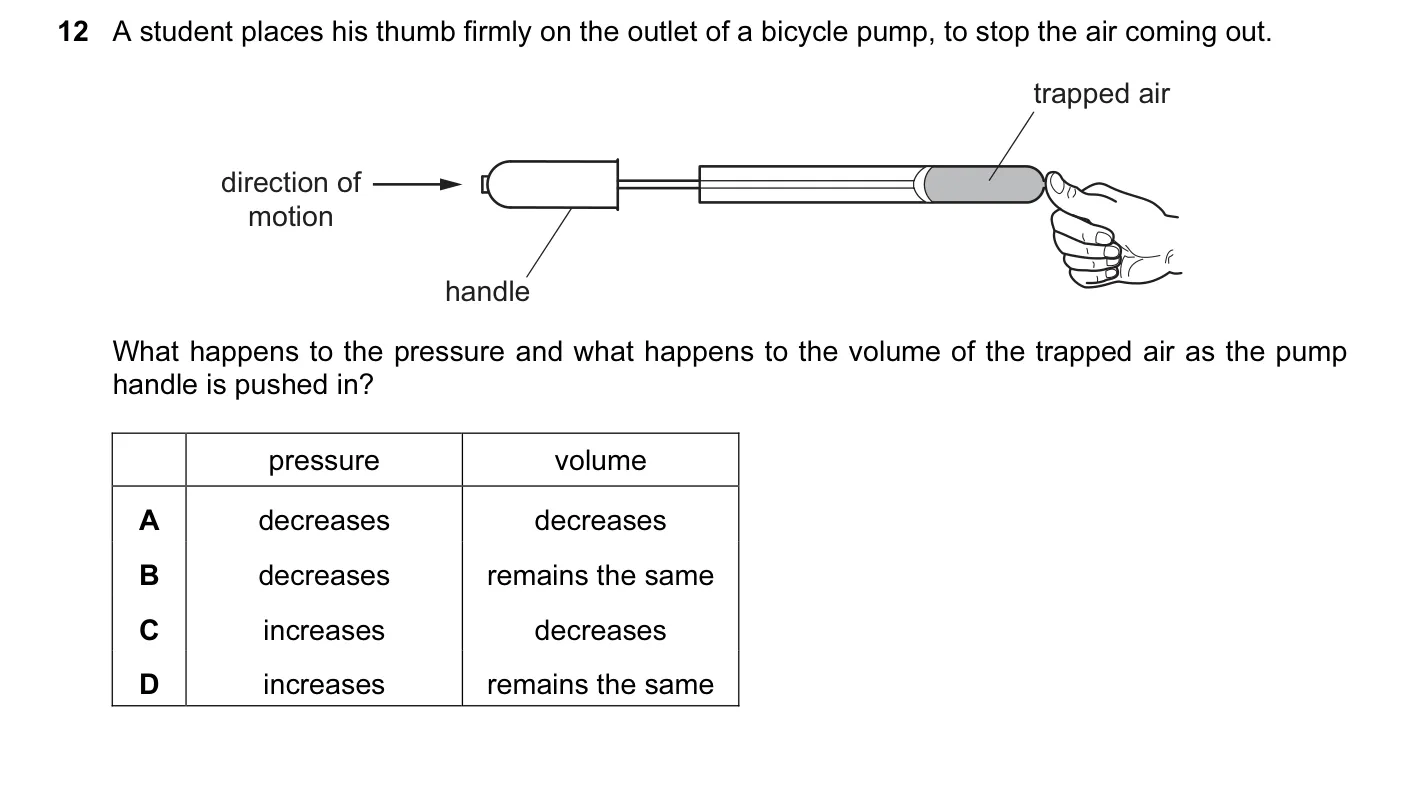 Question 12, June 2014, 0625 Paper 11