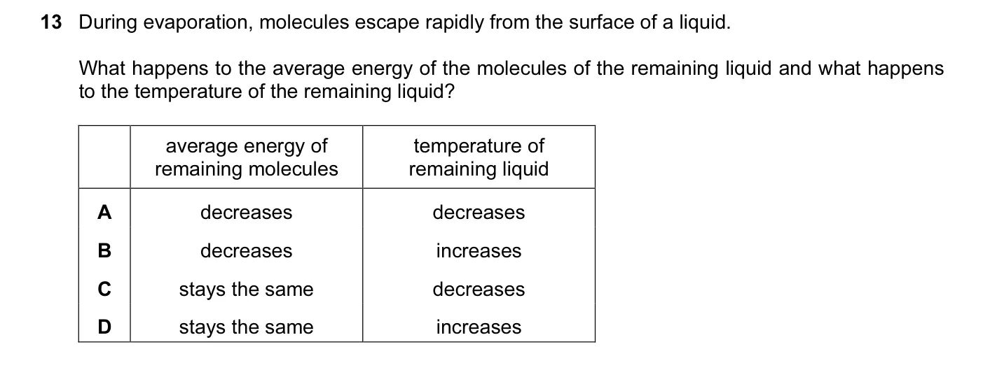 Question 13, June 2014, 0625 Paper 11