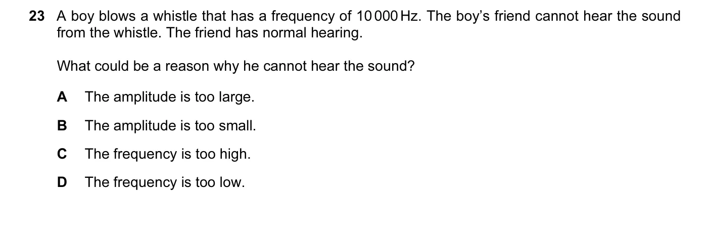 Question 23, June 2014, 0625 Paper 11