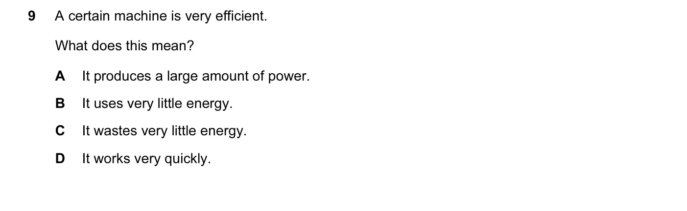 Question 9, June 2014, 0625 Paper 12