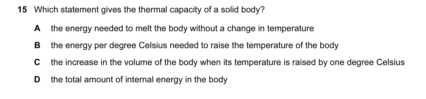Question 15, June 2014, 0625 Paper 12