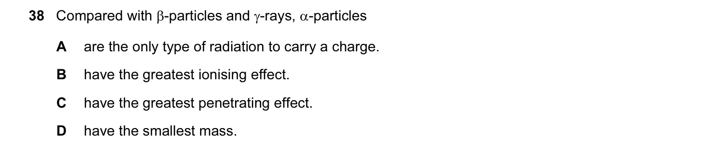 Question 38, June 2014, 0625 Paper 12