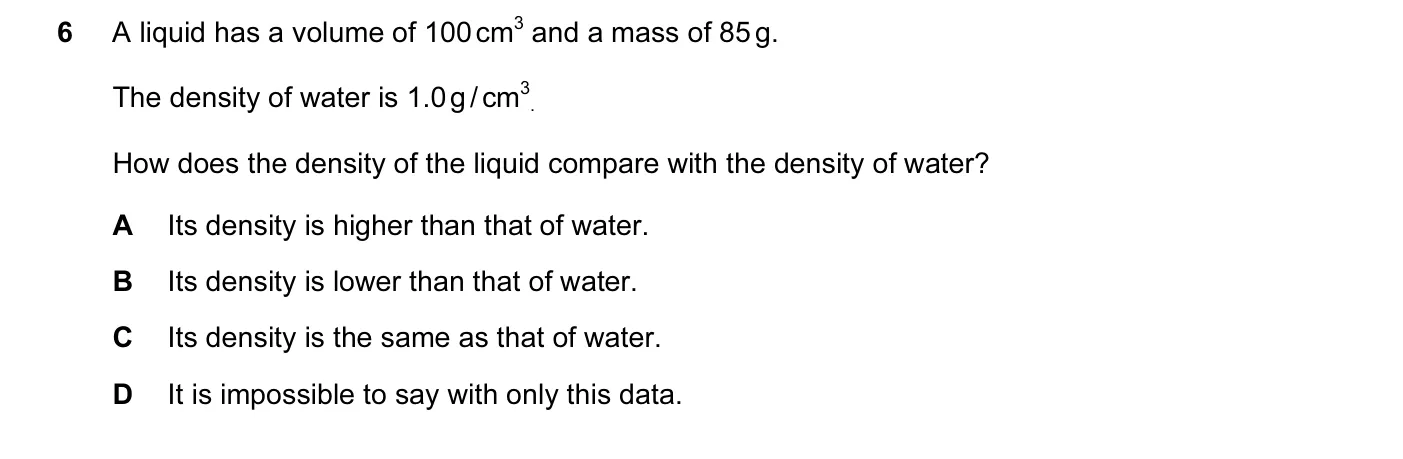 Question 6, June 2014, 0625 Paper 13