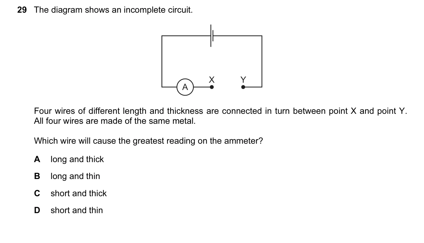 Question 29, June 2014, 0625 Paper 13