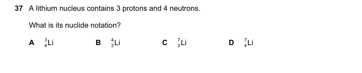 Question 37, June 2014, 0625 Paper 13