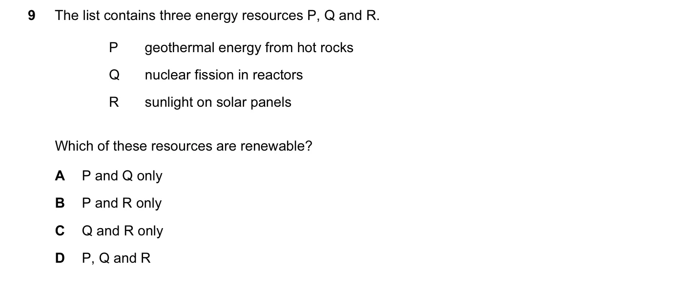 Question 9, November 2014, 0625 Paper 11