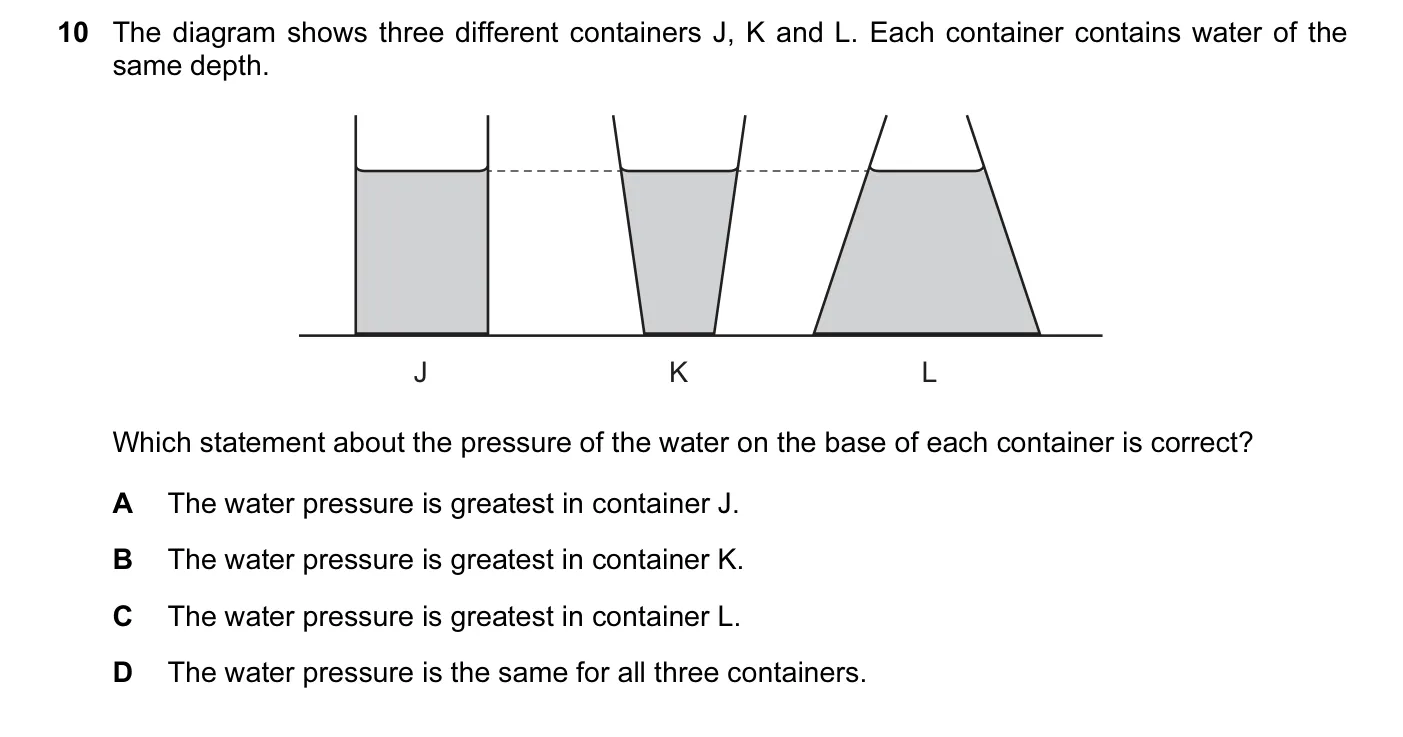 Question 10, November 2014, 0625 Paper 11