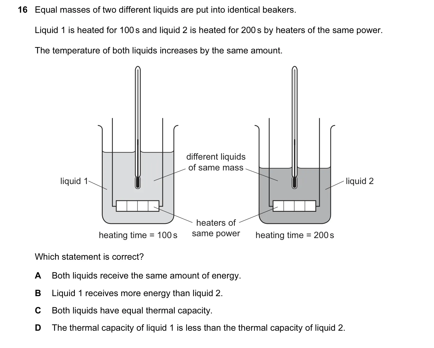 Question 16, November 2014, 0625 Paper 11