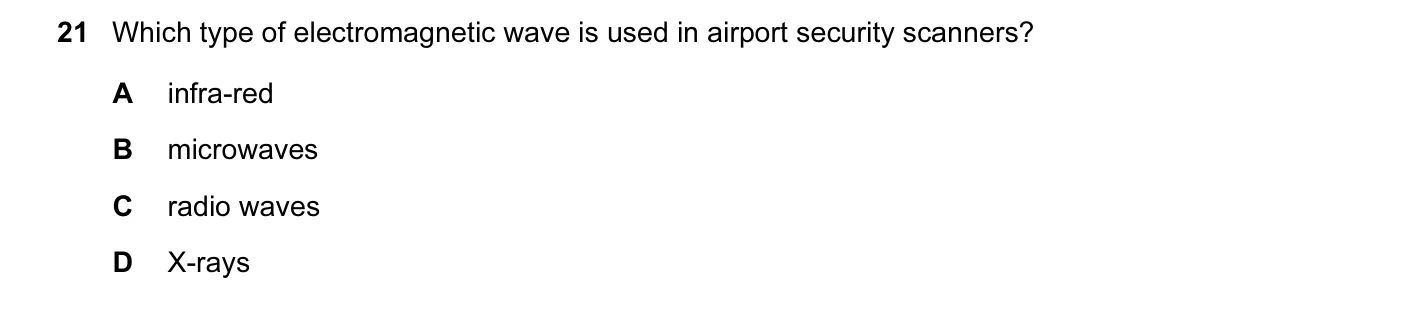 Question 21, November 2014, 0625 Paper 11