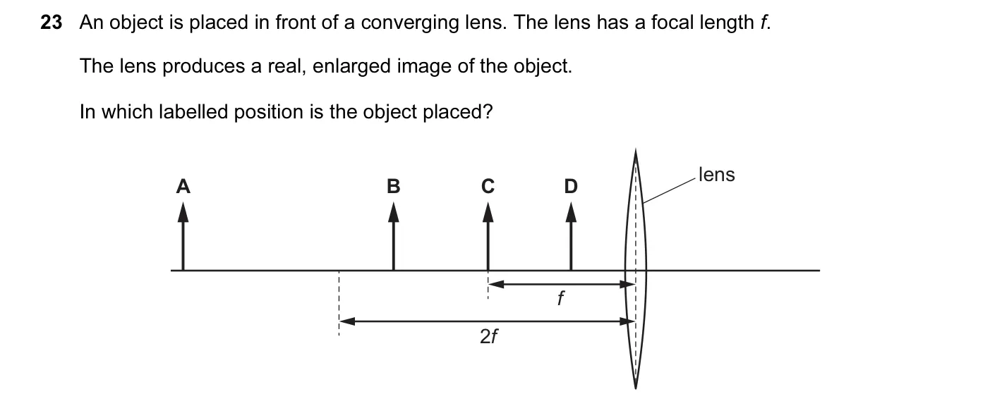 Question 23, November 2014, 0625 Paper 11