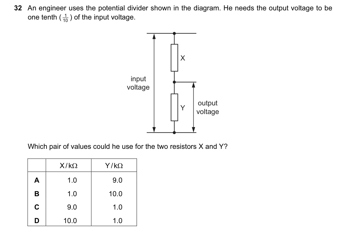 Question 32, November 2014, 0625 Paper 11