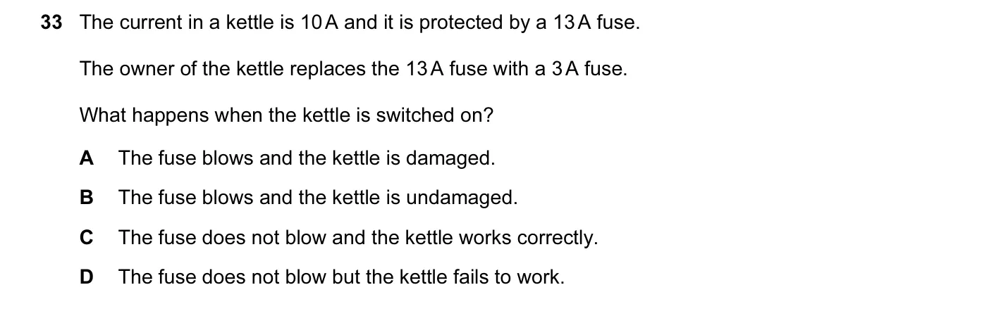 Question 33, November 2014, 0625 Paper 11