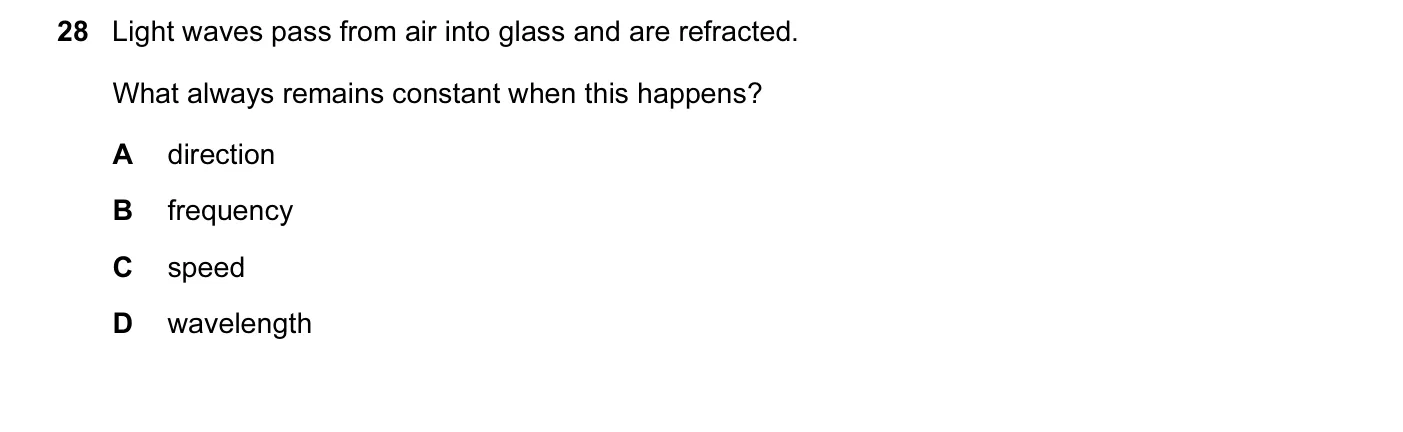 Question 28, November 2014, 0625 Paper 12