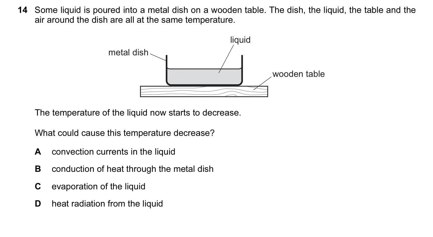 Question 14, November 2014, 0625 Paper 13