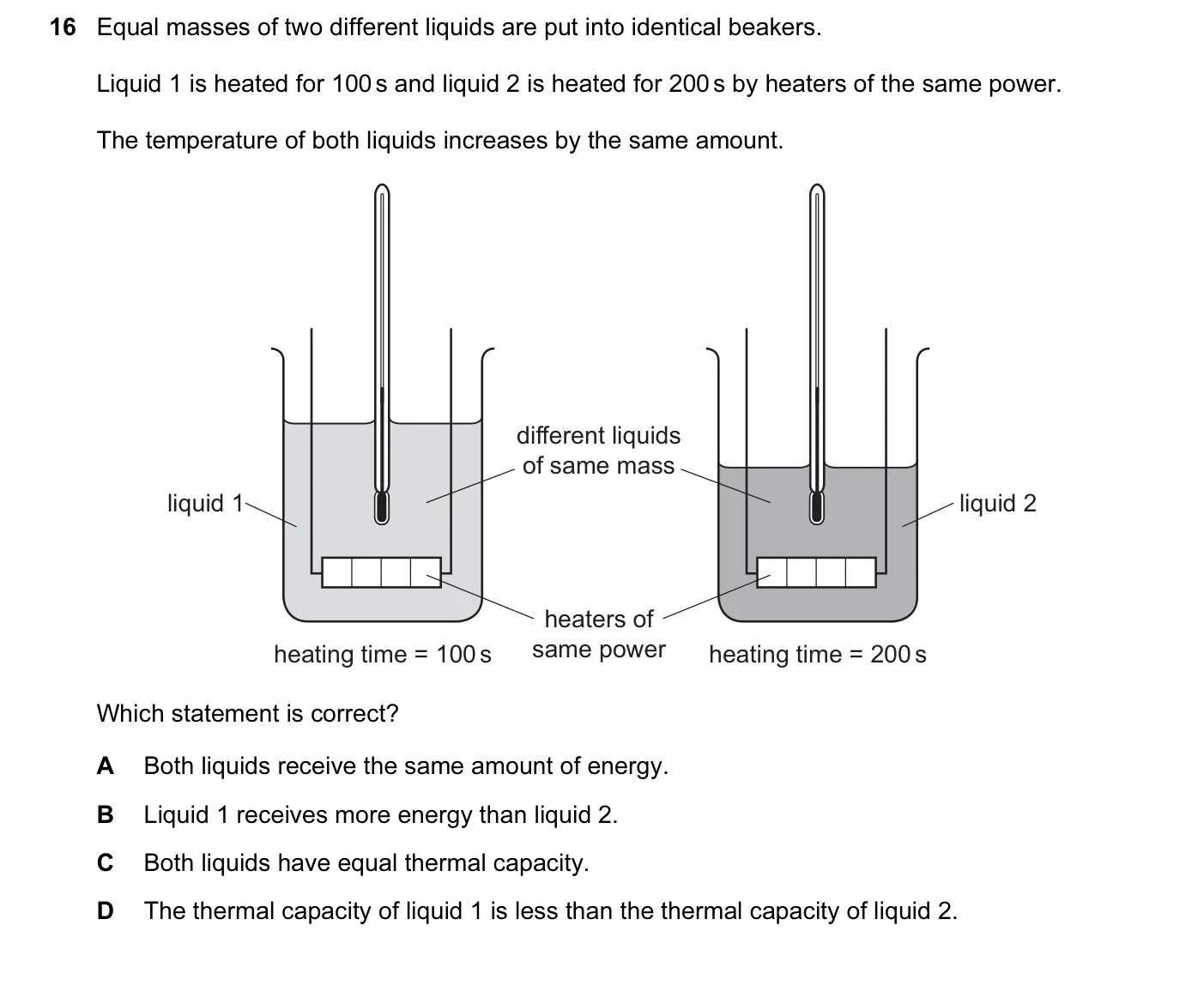 Question 16, November 2014, 0625 Paper 13