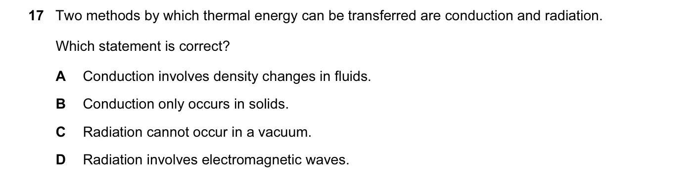 Question 17, November 2014, 0625 Paper 13