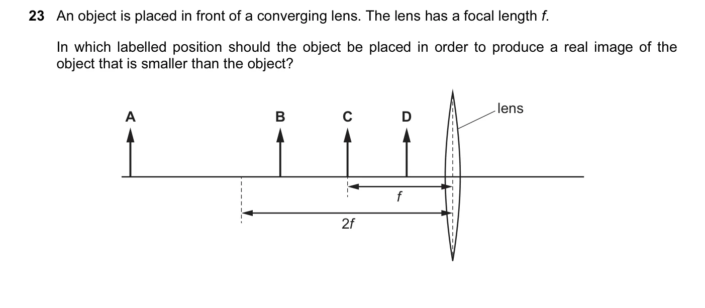 Question 23, November 2014, 0625 Paper 13