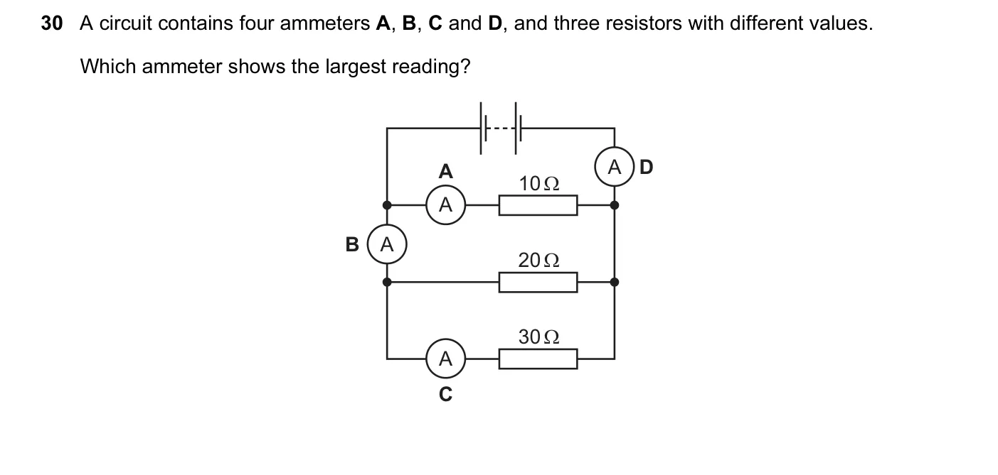 Question 30, November 2014, 0625 Paper 13