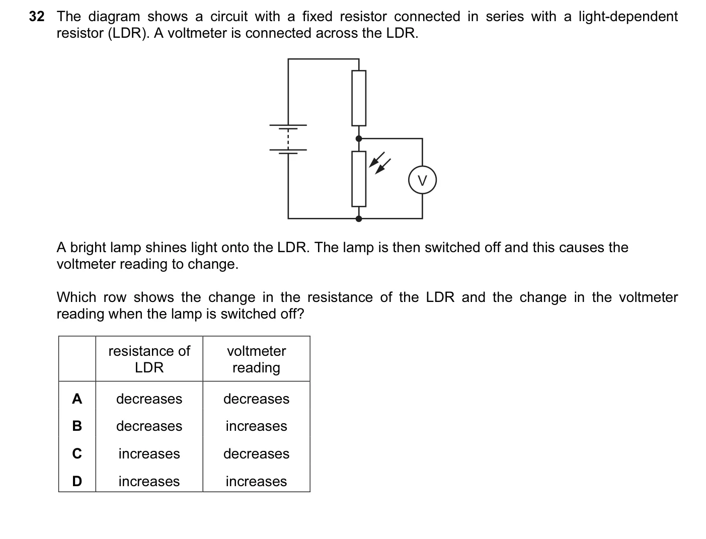 Question 32, November 2014, 0625 Paper 13