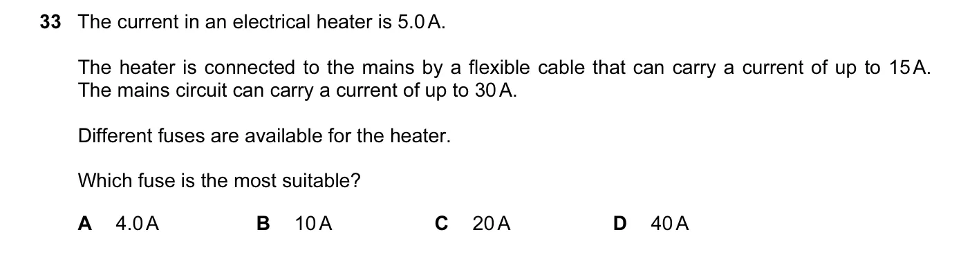 Question 33, November 2014, 0625 Paper 13