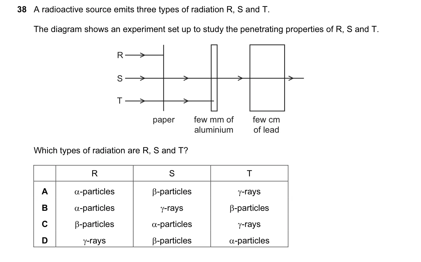 Question 38, November 2014, 0625 Paper 13