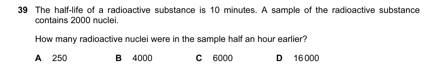 Question 39, November 2014, 0625 Paper 13