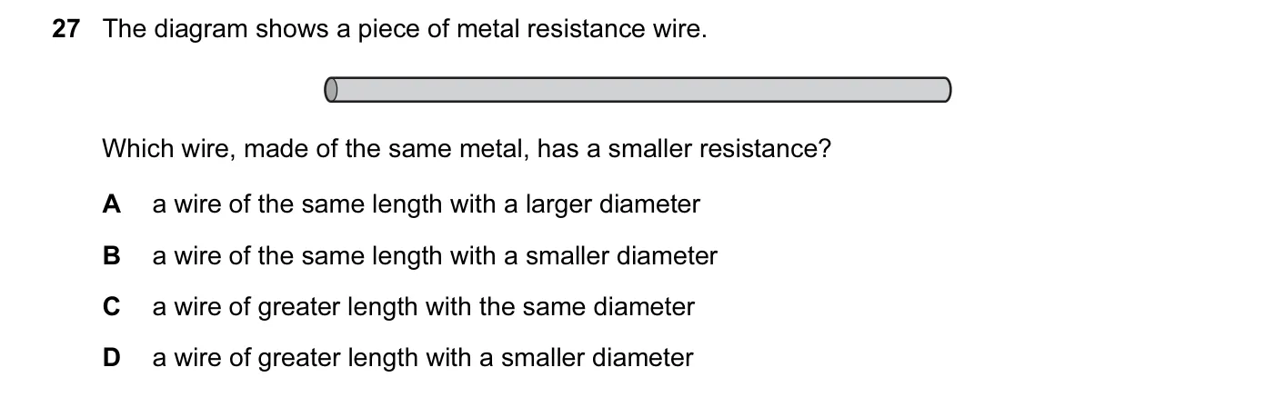 Question 27, June 2015, 0625 Paper 11