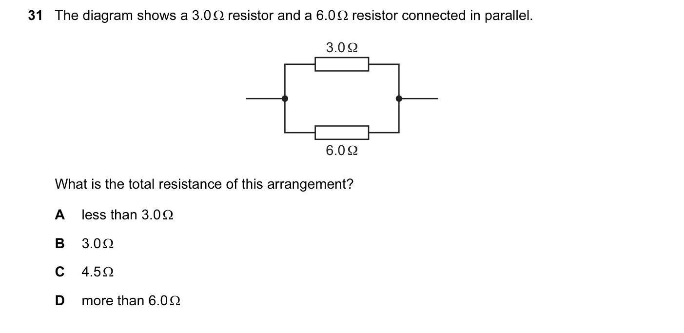 Question 31, June 2015, 0625 Paper 11