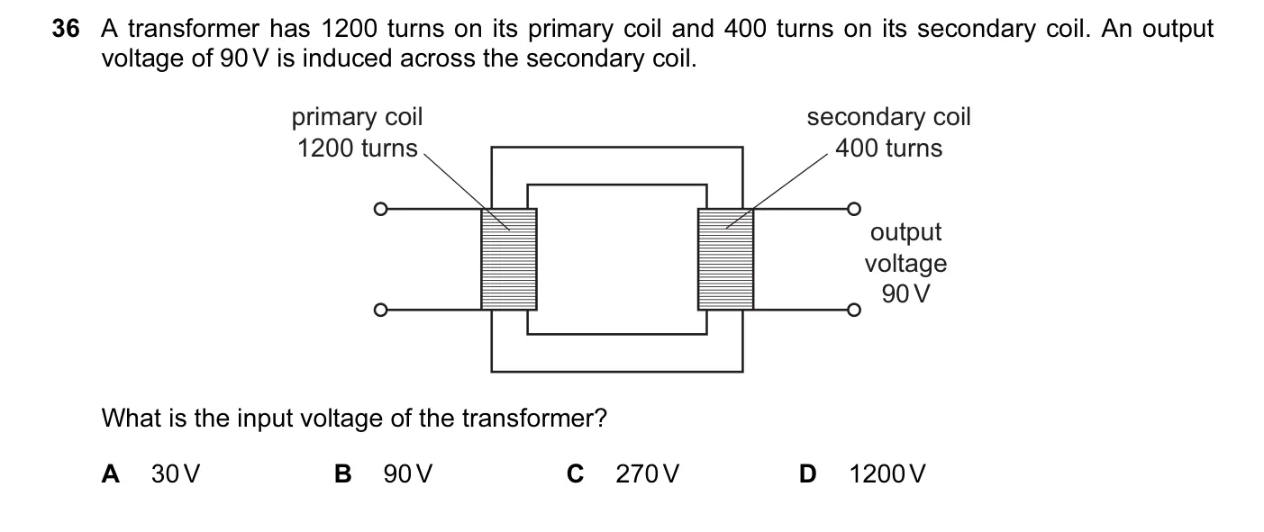 Question 36, June 2015, 0625 Paper 11