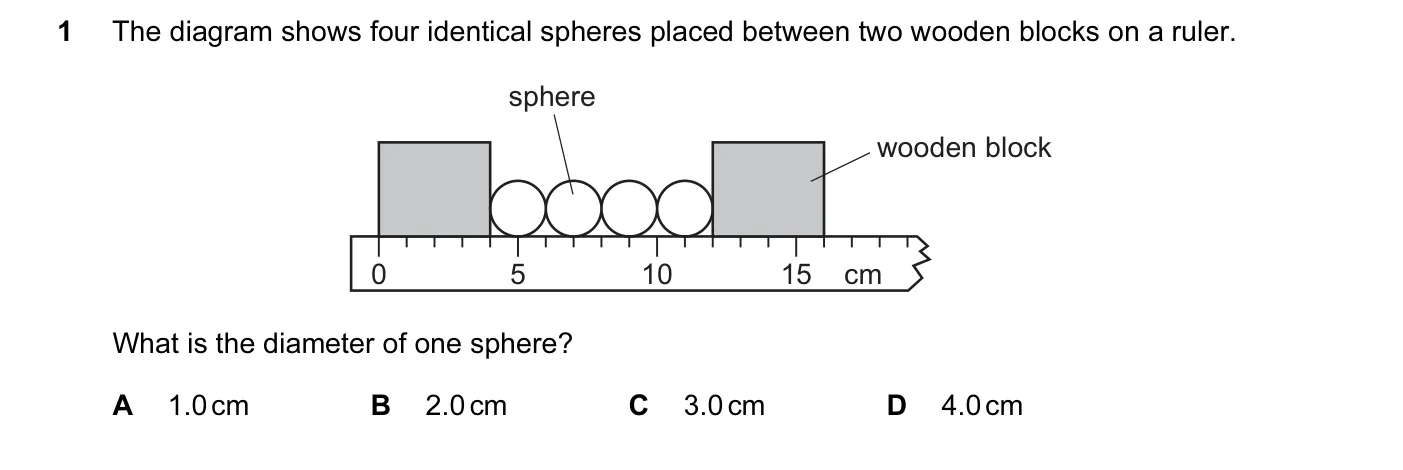 Question 1, June 2015, 0625 Paper 12