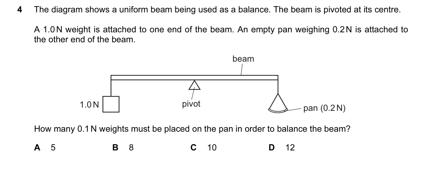 Question 4, June 2015, 0625 Paper 12