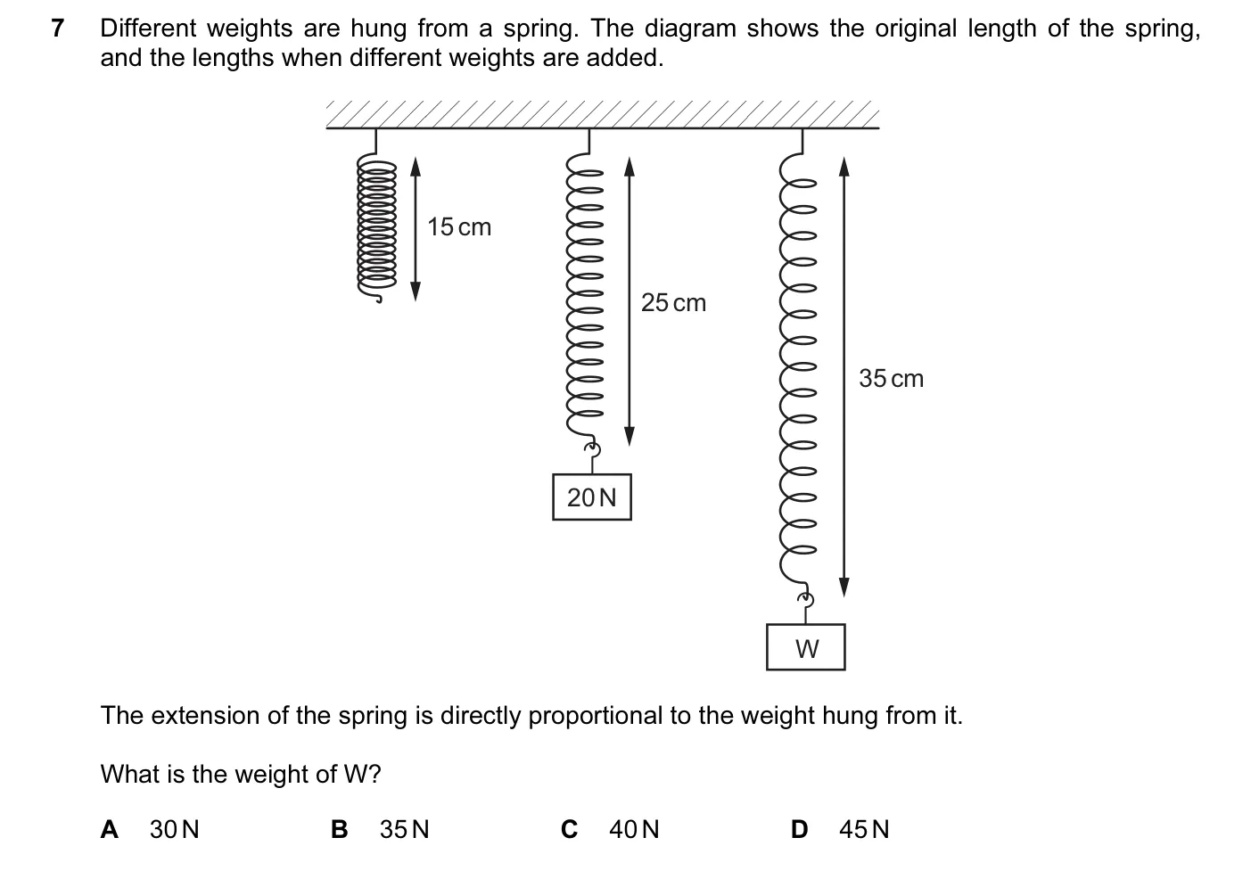 Question 7, June 2015, 0625 Paper 12
